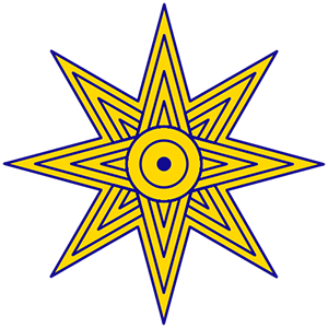The eight-pointed star is nearly identical to the star of Ishtar.