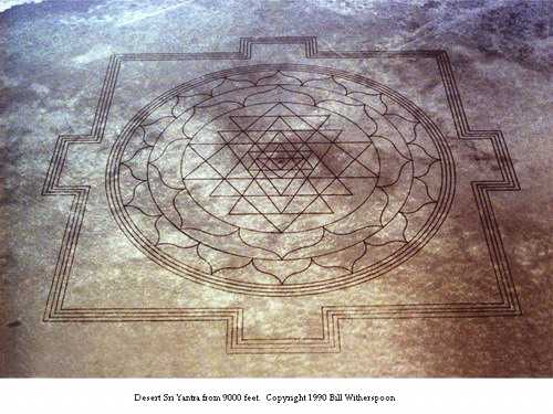 Gigantic Sri Yantra Mantra appears in Oregon dry lake bed 1