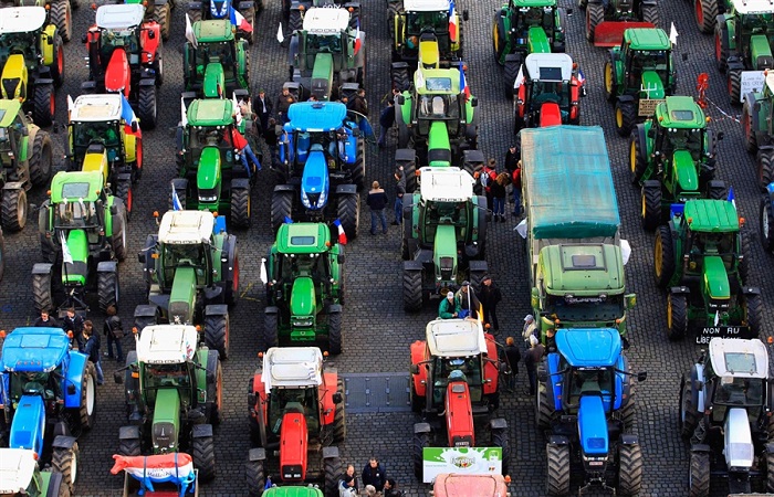 Bizarre Protests Dairy Tractors