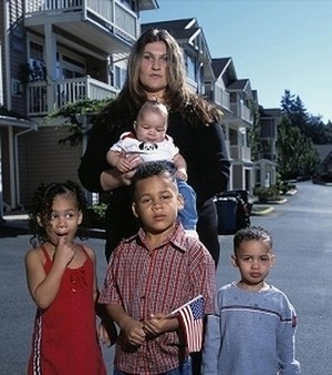 DNA mystery solved ... Lydia Fairchild and her children (she has had another baby since learning of her rare condition).