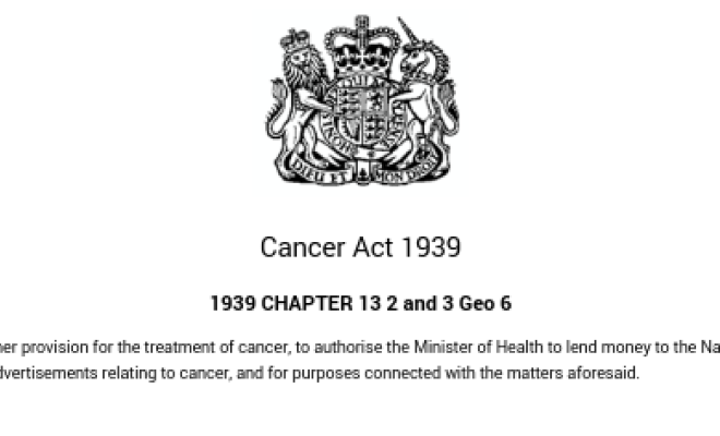 Did you know about the CANCER ACT 1939? 1