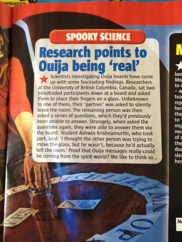 Scientists show that Ouija works! 1