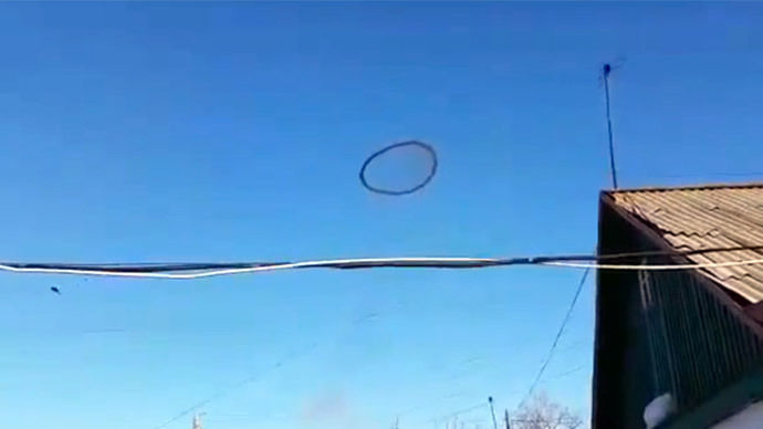 Mysterious black ring hovers over Kazakh villag 1