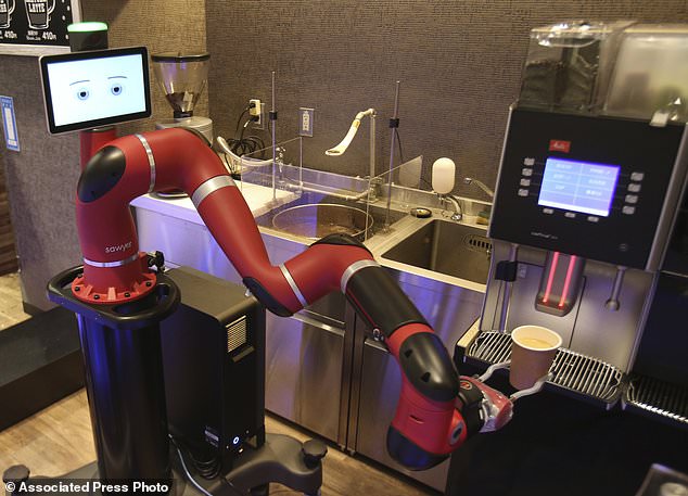 One-armed barista robot begins serving coffee at new cafe in Japan's capital 1