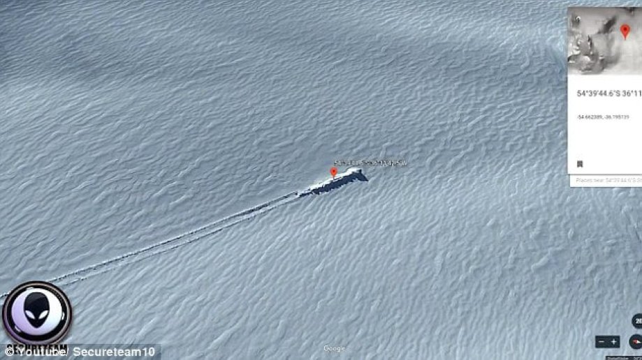 Alien hunters are convinced a mysterious object spotted on Google Earth on a remote island is a crash-landed spaceship 13