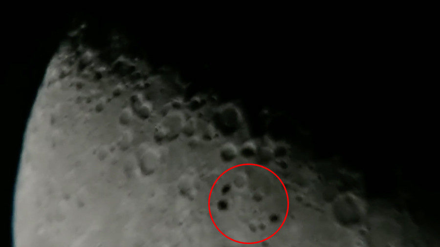Amateur astronomer films 3 mystery objects dancing past moon 20