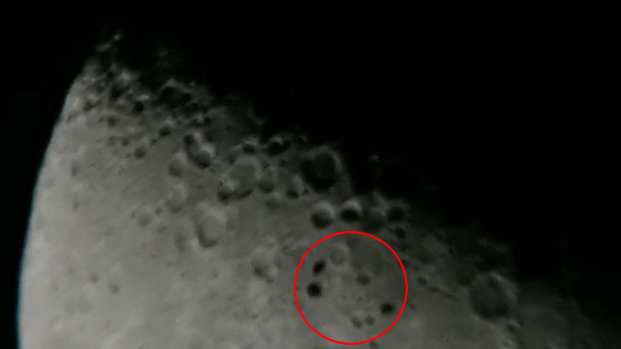 Amateur astronomer films 3 mystery objects dancing past moon 30