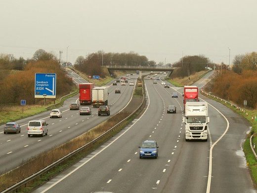 M6 junction 17 from the south