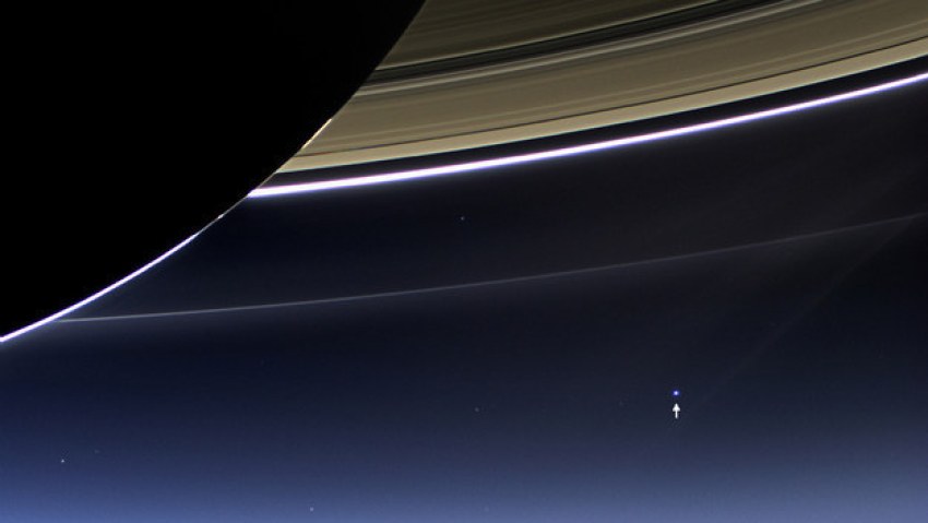 Here's you from just behind Saturn's rings: