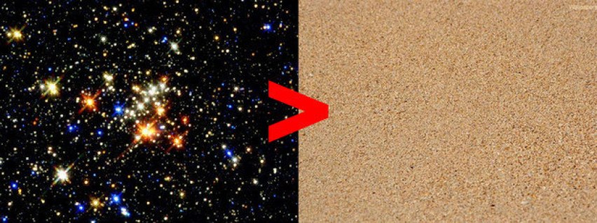But that's nothing. Again, as Carl once mused, there are more stars in space than there are grains of sand on every beach on Earth: