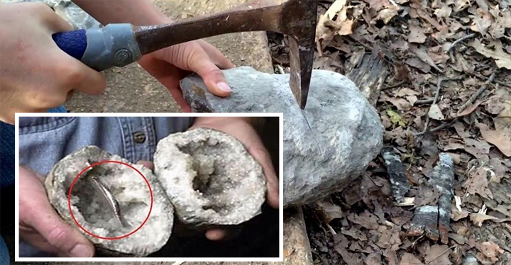 Ring Of Unknown Material Found Within 200-Million-Year-Old Geode 1
