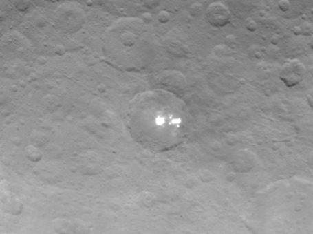 These high-resolution images show Ceres’ mysterious bright spots. NASA/JPL-Caltech/UCLA/MPS/DLR/IDA