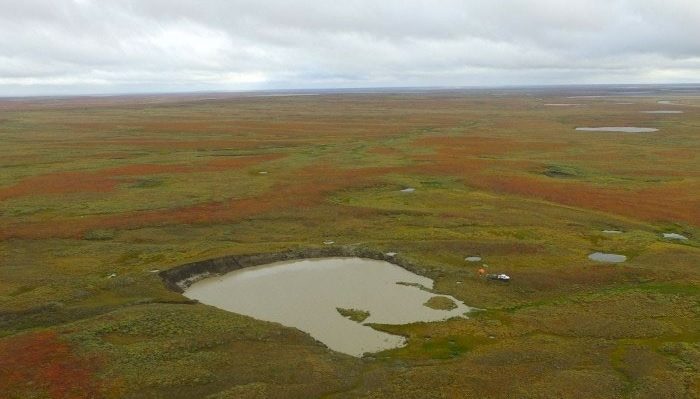 More and Bigger Sinkholes Appear on Yamal Tundra, Russia 1