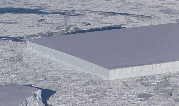 NASA scientists BAFFLED by perfectly rectangular MILE-WIDE iceberg 3