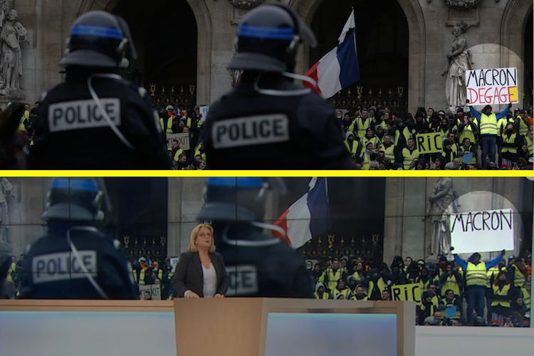 French Media Caught Doctoring Images of Yellow Vest Protestors for Televised News 5