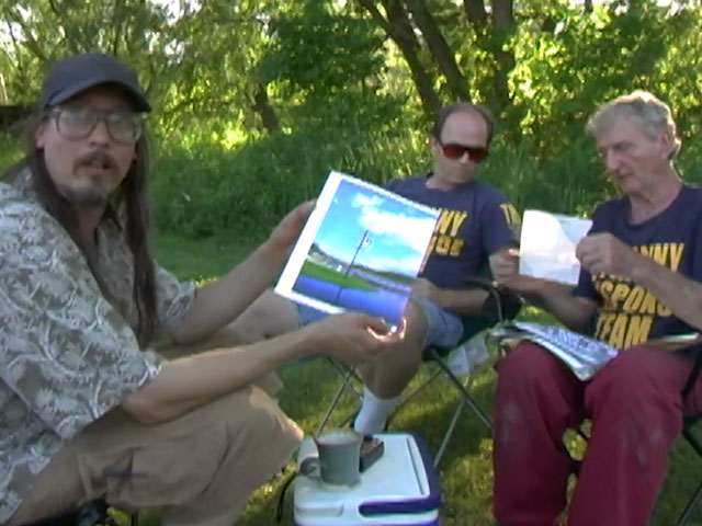 Mark Borchardt with a UFO photo in The Dundee Project