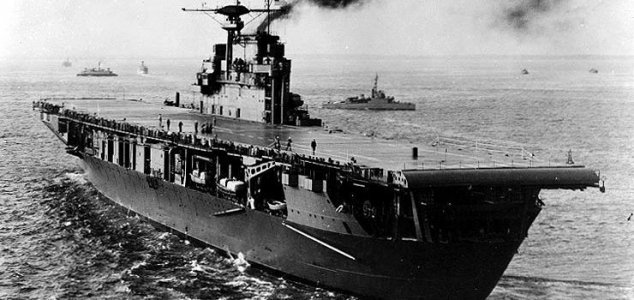 USS Hornet wreck located on the sea floor 1