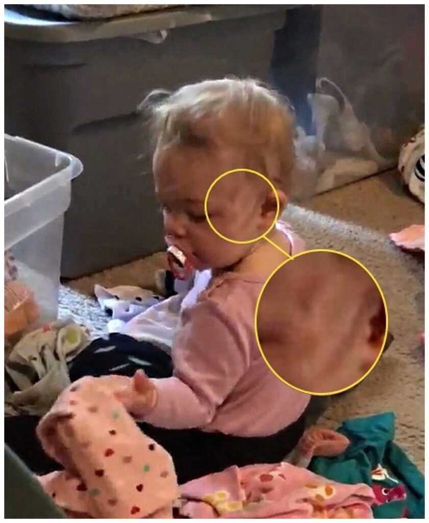 Michigan couple says they caught a ghost on camera after finding scratches on baby's face 11