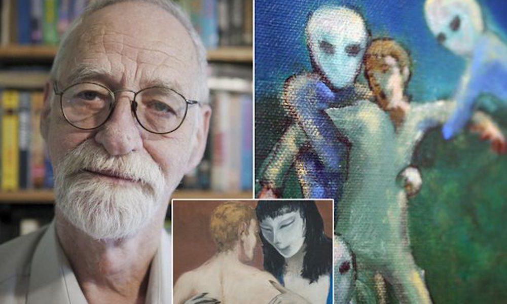 74 Year Old Describes & Paints His Encounters With Extraterrestirals Since Childhood 9