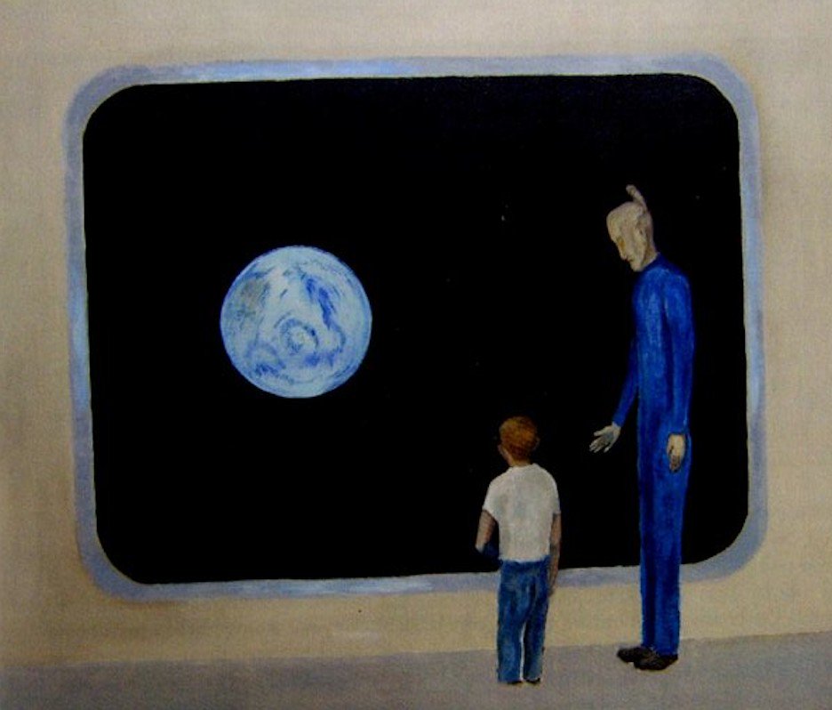 74 Year Old Describes & Paints His Encounters With Extraterrestirals Since Childhood 13