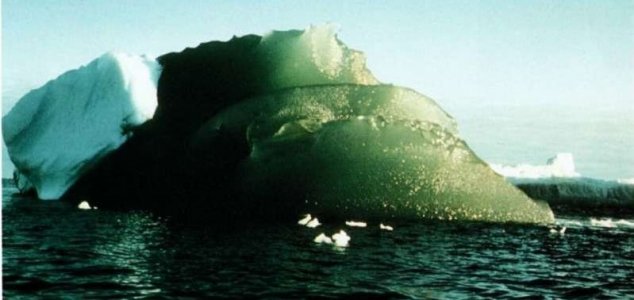 Why are some icebergs emerald green ? 1