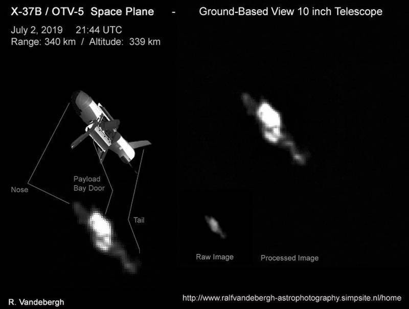 Astronomer manages to photograph a US experimental ship Boeing X-37B in the orbit of the Earth 20