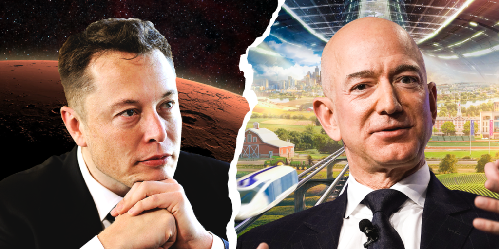 Elon Musk and Jeff Bezos have profound visions for humanity's future in space. Here's how the billionaires' goals compare 22