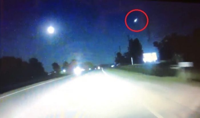 Meteor Fireball Streaking Across the North Carolina Sky Captured by Dashcam 17