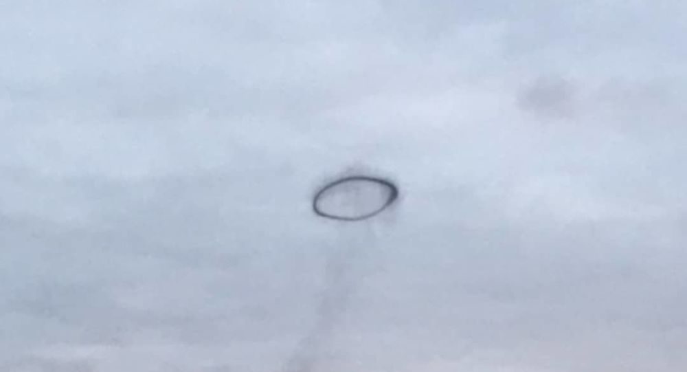 Strange black 'smoke ring' appears above Moscow region 23