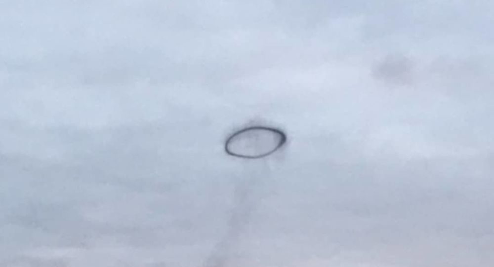 Strange black 'smoke ring' appears above Moscow region 22