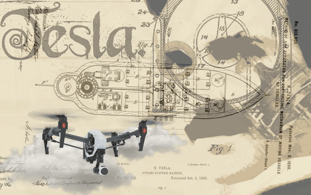 Nikola Tesla patented a Drone