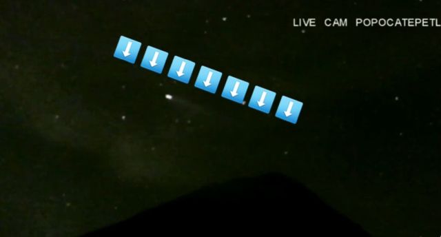 UFO Picked up on Popocatépetl Volcano 24 Hour Live Cam 1