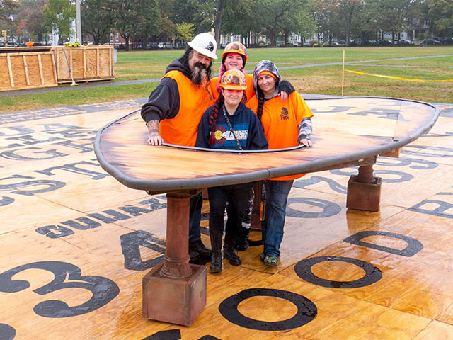 OuijaZilla, the world's largest Ouija board, was unveiled in Salem