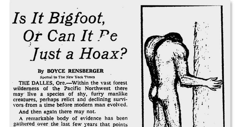 The F.B.I. Once Helped in the Hunt for Bigfoot 9