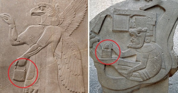 Mysterious ‘handbags of the gods’ spotted in ancient sculptures around the world 3