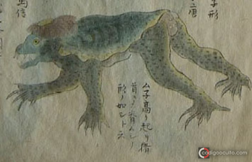 Drawing of a Kappa captured in 1801