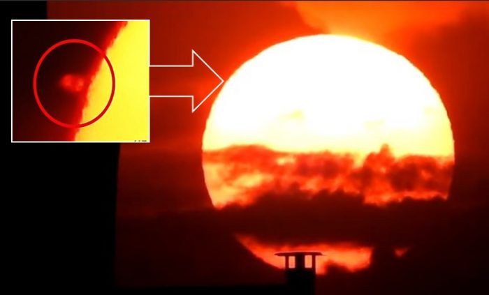 Researcher records two huge UFOs near the Sun 25