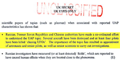 Russian and Chinese pilots were killed chasing UFOs 4