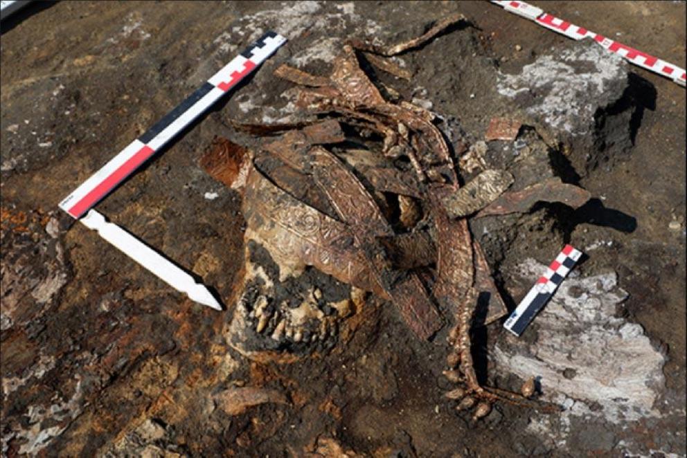 Scythian burial with golden headdress found in Russia 3