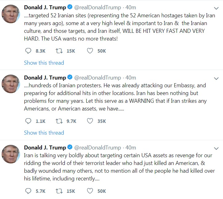 Trump promises Iran a nuclear strike? 10