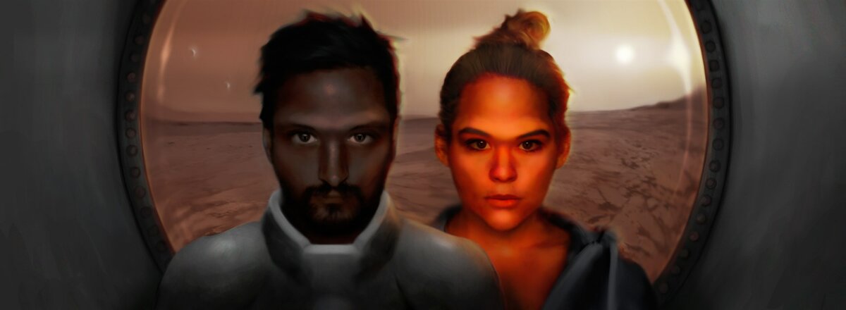 Photo: Joseph Ventura / Artist's idea of how people might look after several thousand years of life on Mars
