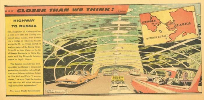 Tunnel connecting Russia and Alaska (Arthur Radebo comics) Tunnel connecting Russia and Alaska (Arthur Radebo comics)