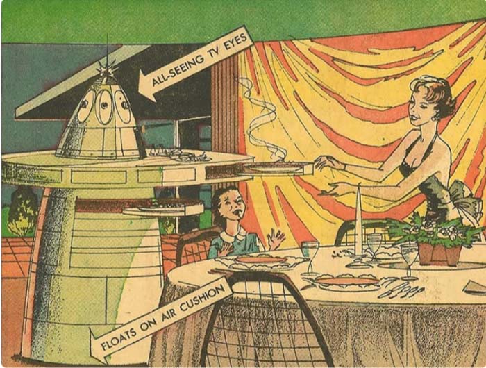 The robot who cooked and served the food, and before that, washed the whole house (Arthur Radebo comics) The robot who cooked and served the food, and before that, washed the whole house (Arthur Radebo comics)