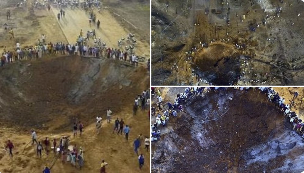 A “Meteorite” falls in Nigeria destroying more than 100 houses and leaving a huge crater 17