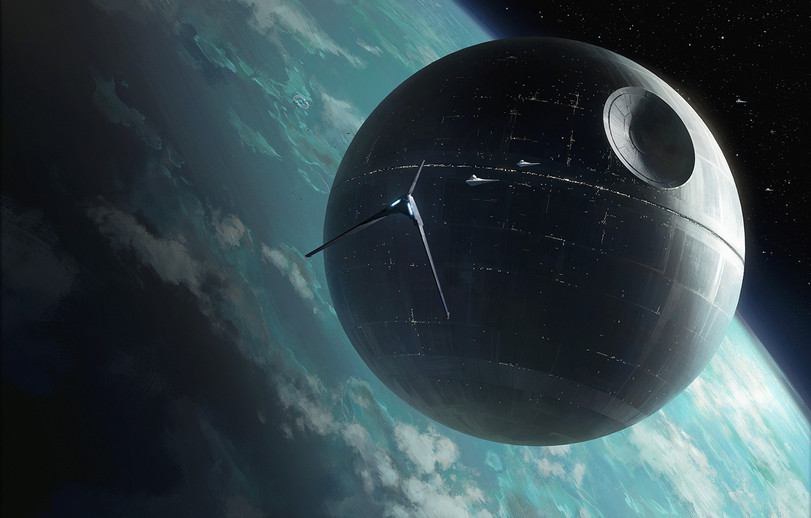 Why does a Death Star hangs over the Moon? 9