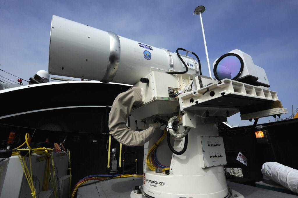 US shows laser weapon test against drones 10