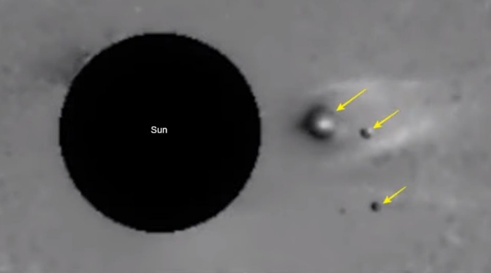 Nibiru with satellites spotted near the sun 34