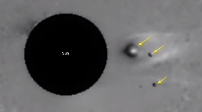 Nibiru with satellites spotted near the sun 10