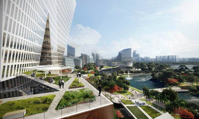 China is planning to build a futuristic car-free smart city (Net City concept).  |  Photo: eyeshenzhen.com/ © NBBJ.