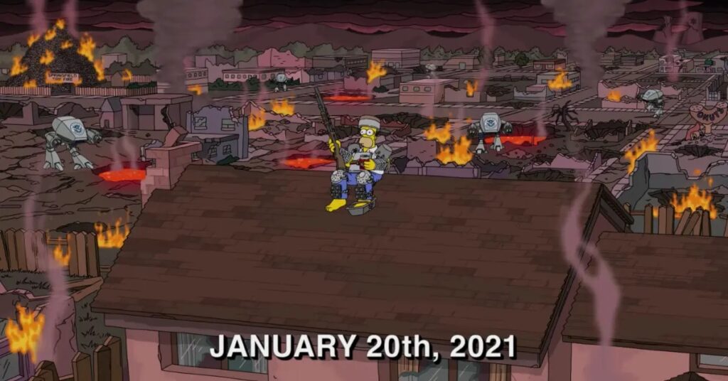 The Simpsons showed what 2021 will be like. The fans are praying that the sad footage doesn't become a prediction 21